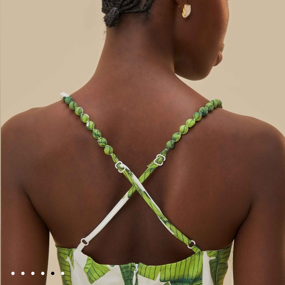 Farm Rio Off-White Palm Fan Midi Dress - Picture 10 of 10